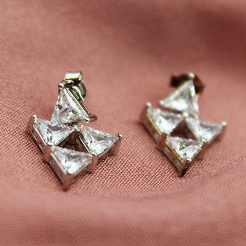 Embellished Triangle Shape Drop Earrings | Earrings | Earrings For Women